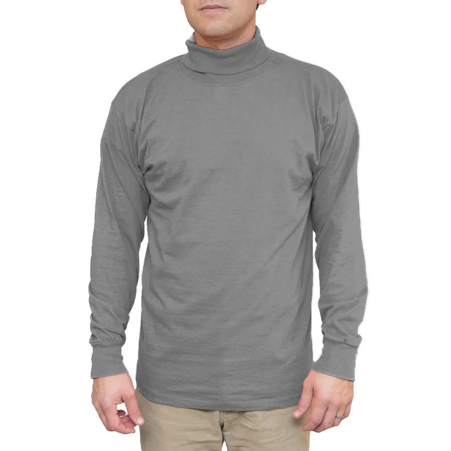 Long Sleeve Cotton Turtleneck For Sale - All American Clothing Co