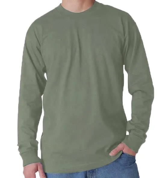 Long Sleeve Heavyweight 100% Cotton T-Shirt - Made in USA Long Sleeve Heavyweight 100% Cotton T-Shirt - Made in USA
