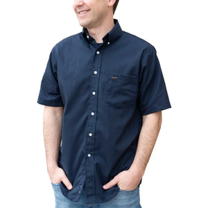 Navy Blue Short Sleeve Button Up Shirt Ruddock