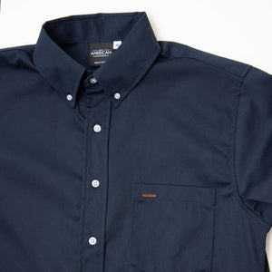 Navy Blue Short Sleeve Button Up Shirt Ruddock