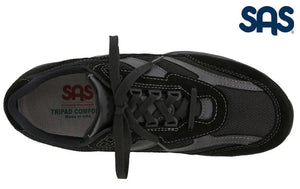 SAS Men's Black Journey Mesh Lace Up Sneaker San Antonio Shoes