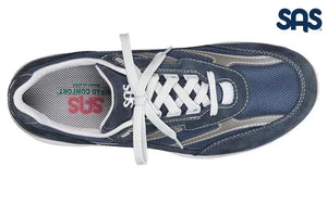 SAS Men's Blue Journey Mesh Lace Up Sneaker San Antonio Shoes