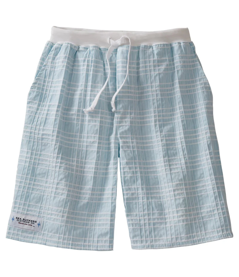 Seersucker Drawcord Shorts - All American Clothing Co