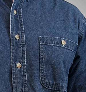 Short Sleeve Denim Shirt Union Line