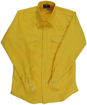 Solid Yellow Flannel with Snaps Ruddock