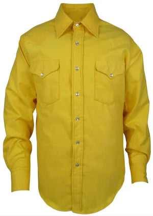 Solid Yellow Flannel with Snaps Ruddock