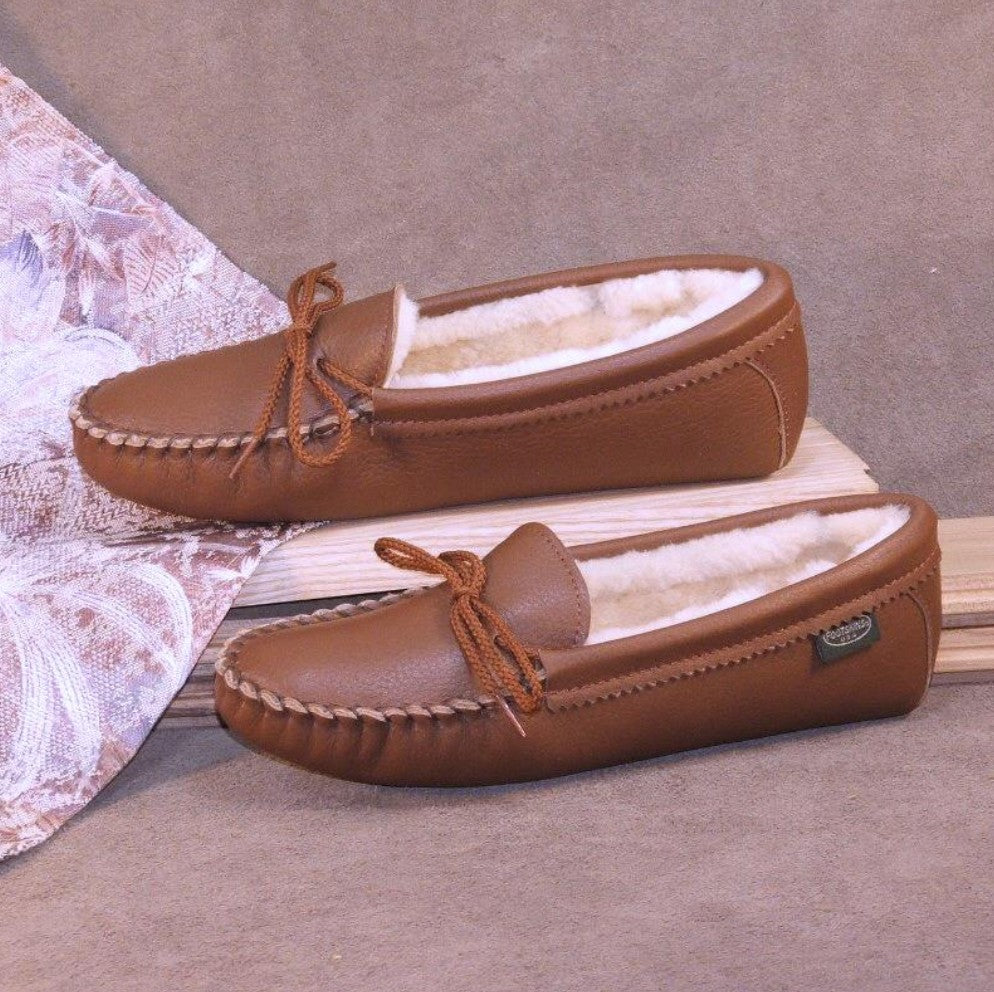 Women's Softsole Sheepskin Slippers 5 / Saddle