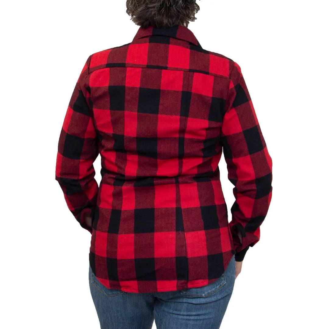 Red flannel dress shirt top